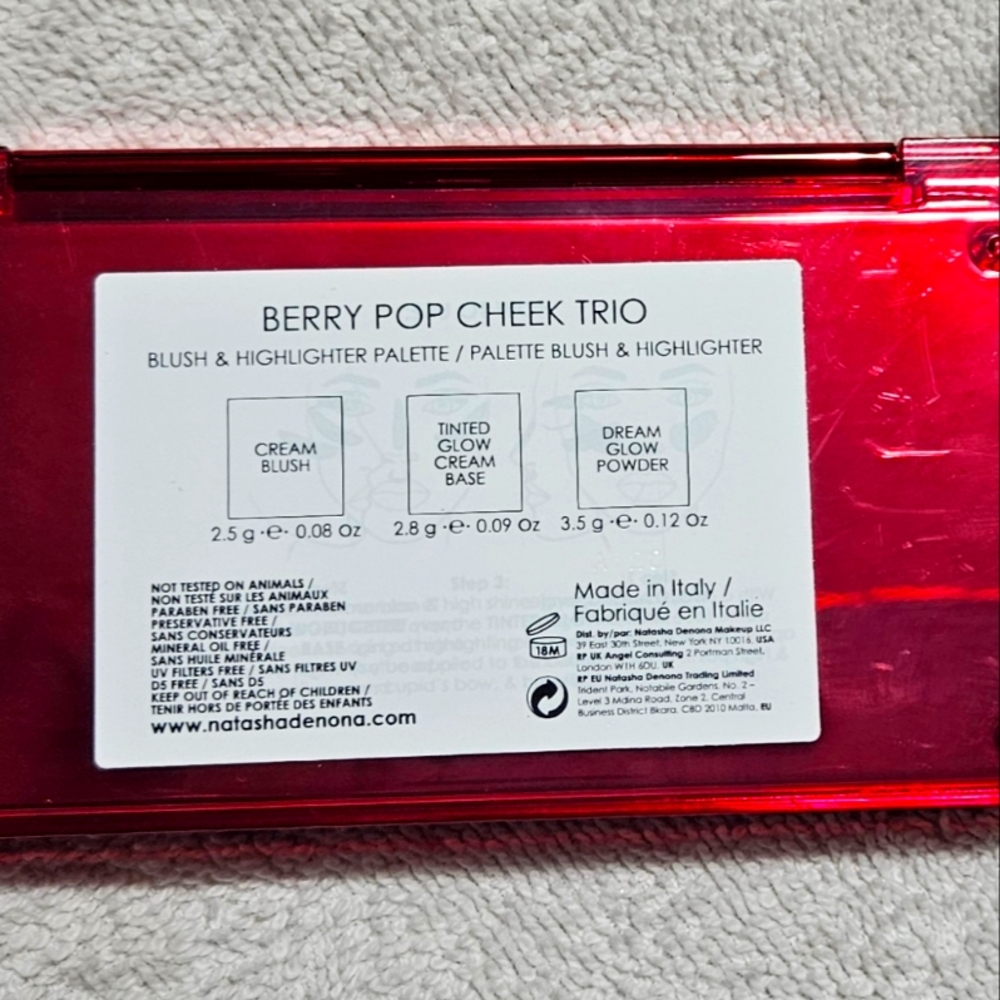 Natasha Denona berry pop cheek trio